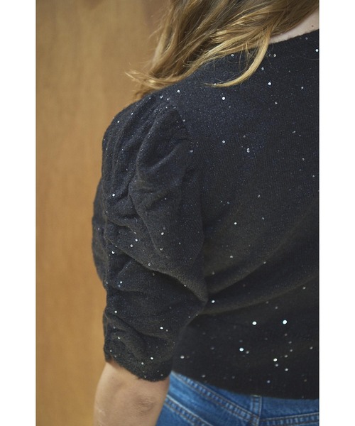 Estella.K(エステラケー)の「Mira Knit Cardigan スパンコールボリュームスリーブニットカーディガン(カーディガン/ボレロ・レディース・ブラック/レッド/イエロー・FREE)」の19枚目の写真