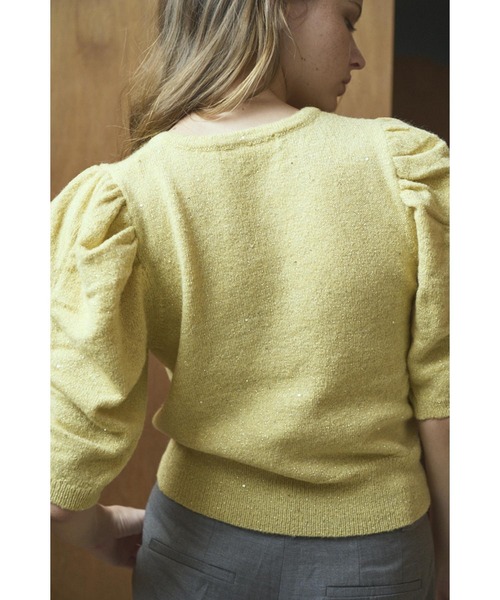 Estella.K(エステラケー)の「Mira Knit Cardigan スパンコールボリュームスリーブニットカーディガン(カーディガン/ボレロ・レディース・ブラック/レッド/イエロー・FREE)」の17枚目の写真