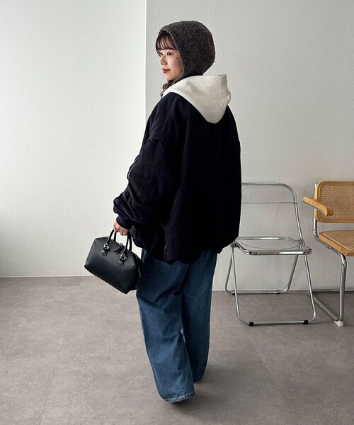 DISCOAT（ディスコート）の「ブークレ紐付きビーニー（ニットキャップ/ビーニー・レディース・ブラウン/ベージュ・FREE）」の15枚目の写真