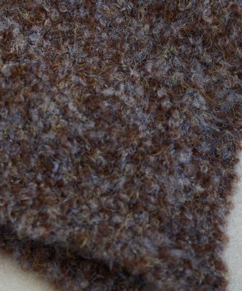 DISCOAT（ディスコート）の「ブークレ紐付きビーニー（ニットキャップ/ビーニー・レディース・ブラウン/ベージュ・FREE）」の3枚目の写真