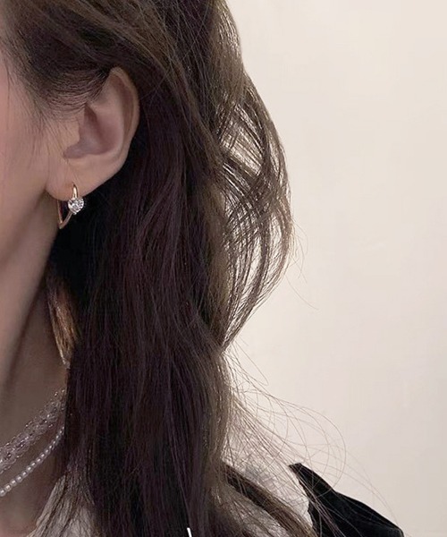 shoppinggo（ショッピングゴー）の「ピアス オープンハート ハート型ピアス ゴールド 可愛い 上品 カジュアル プレゼント ギフト ハートライン ワンポイント（ピアス（両耳用）・レディース・ゴールド・FREE）」の14枚目の写真