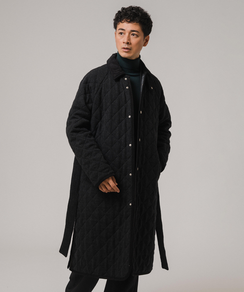 LAVENHAM(ラベンハム)の「LAVENHAM (ラベンハム) 別注 Belted Chantry (ウールメルトン)(その他アウター・メンズ・チャコールグレー・MEDIUM/SMALL)」の11枚目の写真