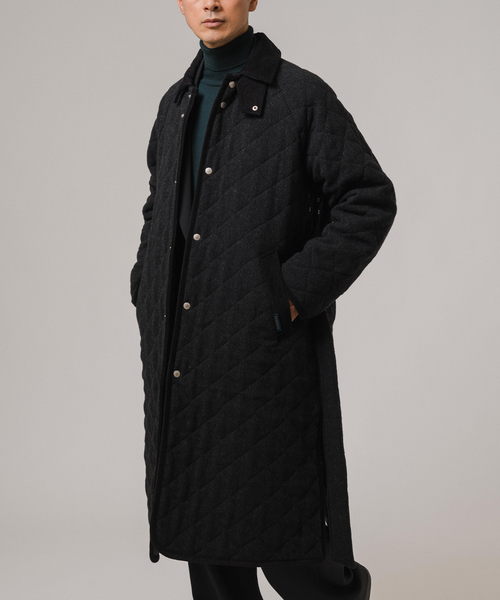 LAVENHAM(ラベンハム)の「LAVENHAM (ラベンハム) 別注 Belted Chantry (ウールメルトン)(その他アウター・メンズ・チャコールグレー・MEDIUM/SMALL)」の12枚目の写真