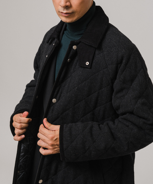 LAVENHAM(ラベンハム)の「LAVENHAM (ラベンハム) 別注 Belted Chantry (ウールメルトン)(その他アウター・メンズ・チャコールグレー・MEDIUM/SMALL)」の13枚目の写真
