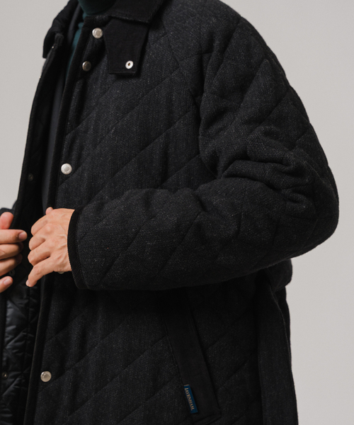 LAVENHAM(ラベンハム)の「LAVENHAM (ラベンハム) 別注 Belted Chantry (ウールメルトン)(その他アウター・メンズ・チャコールグレー・MEDIUM/SMALL)」の14枚目の写真