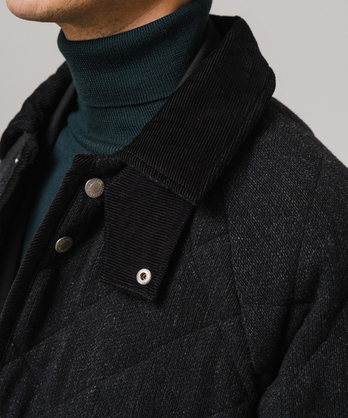 LAVENHAM(ラベンハム)の「LAVENHAM (ラベンハム) 別注 Belted Chantry (ウールメルトン)(その他アウター・メンズ・チャコールグレー・MEDIUM/SMALL)」の15枚目の写真