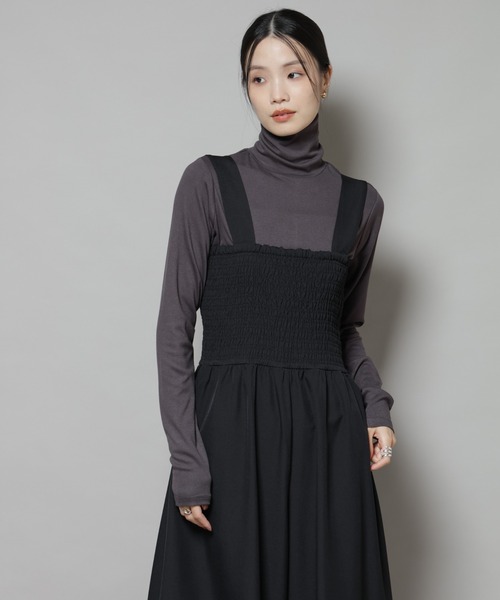 NANO universe（ナノユニバース）の「吸湿発熱タートルネックカットトップス（Tシャツ/カットソー・レディース・ホワイト/ブラック/グレー・FREE）」の18枚目の写真