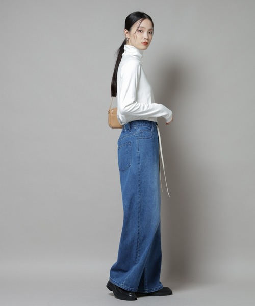 NANO universe（ナノユニバース）の「吸湿発熱タートルネックカットトップス（Tシャツ/カットソー・レディース・ホワイト/ブラック/グレー・FREE）」の8枚目の写真