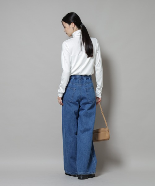 NANO universe（ナノユニバース）の「吸湿発熱タートルネックカットトップス（Tシャツ/カットソー・レディース・ホワイト/ブラック/グレー・FREE）」の11枚目の写真