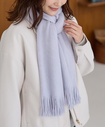 Honeys（ハニーズ）の「【シアバター加工・抗菌防臭・吸湿発熱】ニットマフラー（マフラー）」