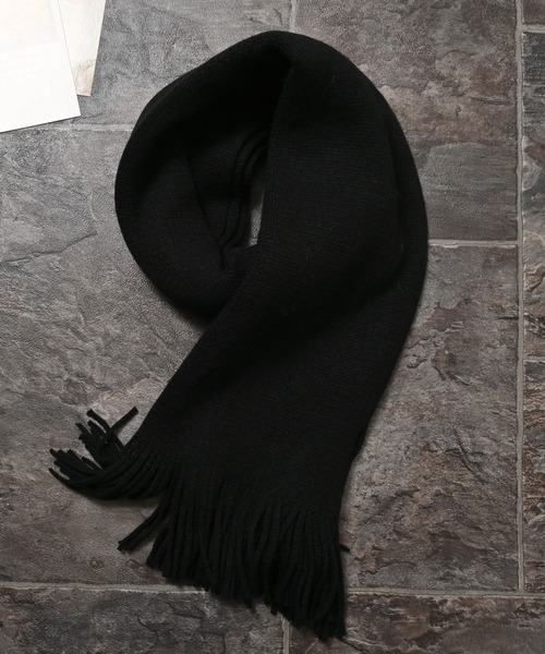 シアバター加工・抗菌防臭・吸湿発熱】ニットマフラー（マフラー