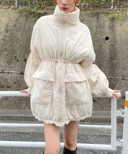 3.3 Field Trip (3.3フィールドトリップ)の「3.3 Field Trip/ギャザーモンスタージャケット(ダウンジャケット/コート・レディース・ブラック/アイボリー・FREE)」の2枚目の写真