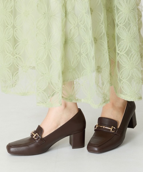 MISCH MASCH（ミッシュマッシュ）の「通勤靴 跳べるパンプス ビットヒール ローファー /R-3214（パンプス・レディース・ブラウン/ブルー/ベージュ/ブラック・39/38/37/36/35/34/41/42/40）」の3枚目の写真