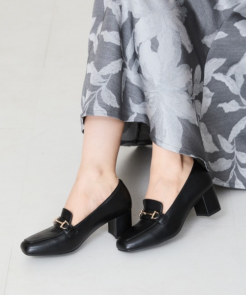 MISCH MASCH（ミッシュマッシュ）の「通勤靴 跳べるパンプス ビットヒール ローファー /R-3214（パンプス・レディース・ブラウン/ブルー/ベージュ/ブラック・39/38/37/36/35/34/41/42/40）」の2枚目の写真