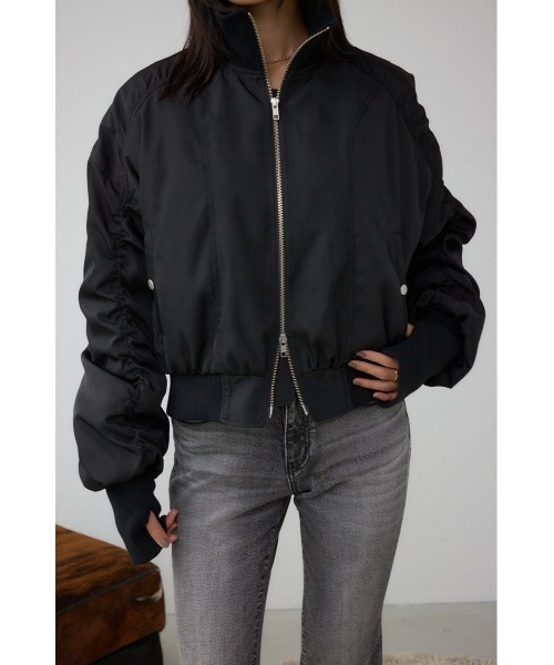 WEB限定】ロングリブサムホールショートMA-1（ブルゾン）｜AZUL BY