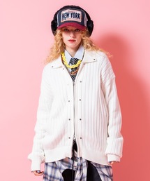 a.p.o.v.（エーピーオービー）の「a.p.o.v. リベットスタッズスリムリブニットジップアップセーター（ニット/セーター）」