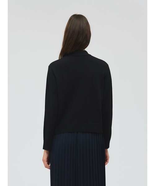 mizuiroind（ミズイロインド）の「mizuiro ind 襟付きジップカーディガン（カーディガン/ボレロ・レディース・チャコールグレー/ブラック/ネイビー・FREE）」の10枚目の写真