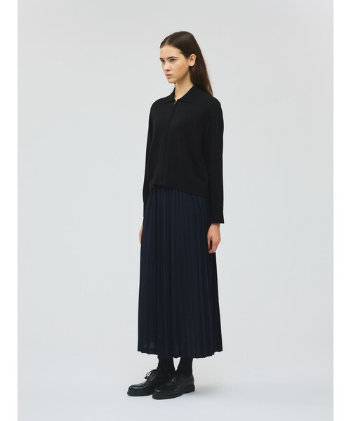 mizuiroind（ミズイロインド）の「mizuiro ind 襟付きジップカーディガン（カーディガン/ボレロ・レディース・チャコールグレー/ブラック/ネイビー・FREE）」の12枚目の写真