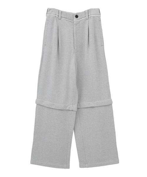 CURRENTAGE(カレンテージ)の「【CURRENTAGE/カレンテージ】Detachable sweat pants(スウェットパンツ・レディース・ボルドー/グレー・FREE)」の2枚目の写真