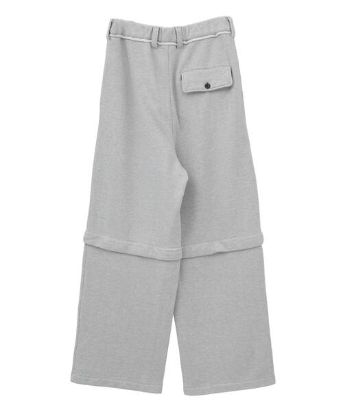 CURRENTAGE(カレンテージ)の「【CURRENTAGE/カレンテージ】Detachable sweat pants(スウェットパンツ・レディース・ボルドー/グレー・FREE)」の3枚目の写真