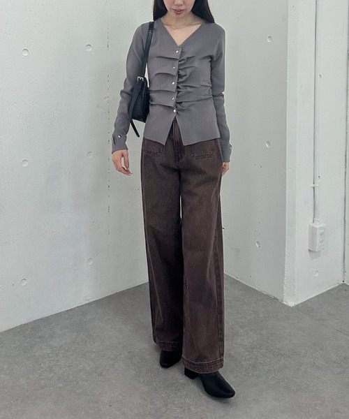 archives（アルシーヴ）の「タックボタンニットプルオーバー（ニット/セーター・レディース・ブラウン/グレー/アイボリー/ブラック/グリーン・MEDIUM）」の13枚目の写真