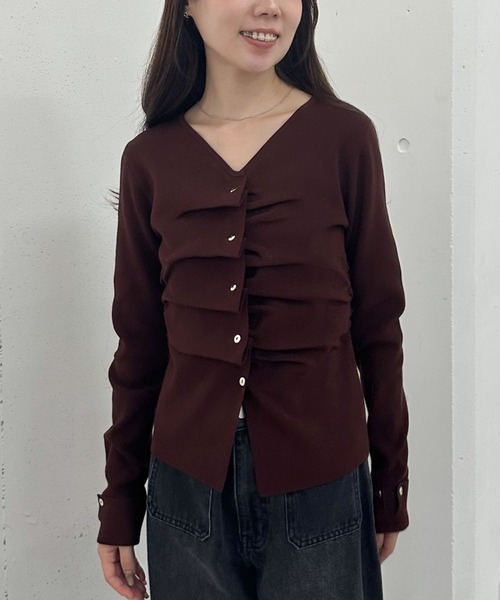 タックボタンニットプルオーバー（ニット/セーター）｜archives