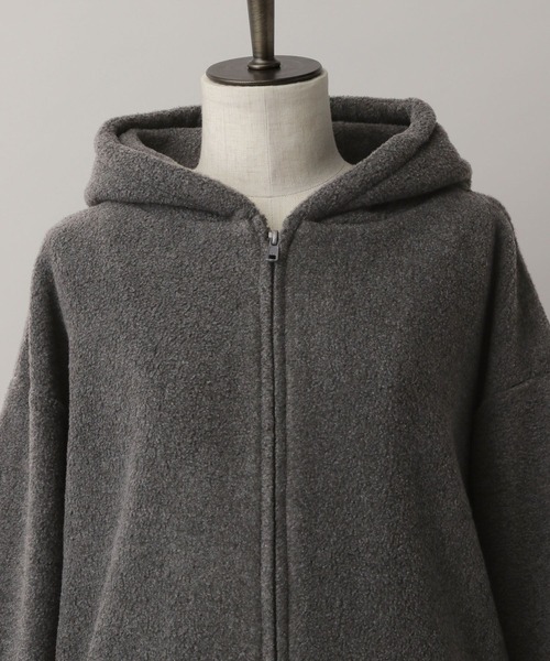 A part by（アパートバイ）の「【羊文学×ひつじのショーン】ヒツジコラボパーカー（パーカー・レディース・アイボリー/チャコールグレー・FREE）」の4枚目の写真