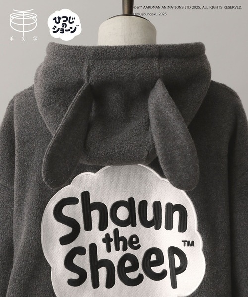 A part by（アパートバイ）の「【羊文学×ひつじのショーン】ヒツジコラボパーカー（パーカー・レディース・アイボリー/チャコールグレー・FREE）」の12枚目の写真