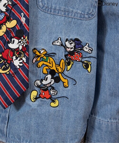 Disney（ディズニー）の「ディズニーキャラクター/デニムシャツ『ミッキーマウス』（シャツ/ブラウス・キッズ・インディゴブルー・90/100/110/120/130）」の6枚目の写真