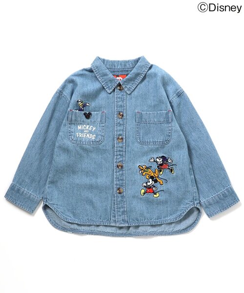 ディズニーキャラクター/デニムシャツ『ミッキーマウス』（シャツ