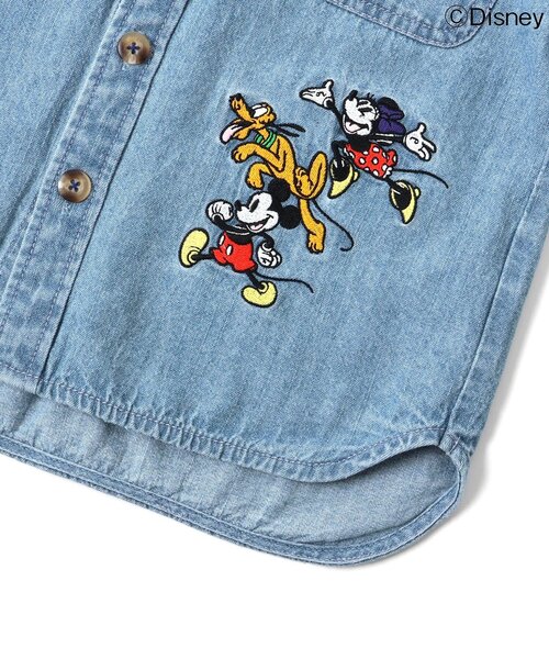 Disney（ディズニー）の「ディズニーキャラクター/デニムシャツ『ミッキーマウス』（シャツ/ブラウス・キッズ・インディゴブルー・90/100/110/120/130）」の11枚目の写真