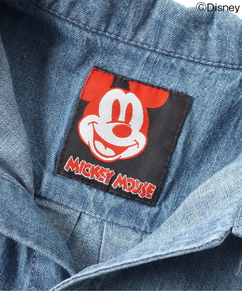 Disney（ディズニー）の「ディズニーキャラクター/デニムシャツ『ミッキーマウス』（シャツ/ブラウス・キッズ・インディゴブルー・90/100/110/120/130）」の14枚目の写真