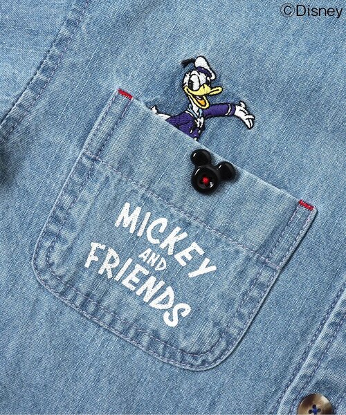 Disney（ディズニー）の「ディズニーキャラクター/デニムシャツ『ミッキーマウス』（シャツ/ブラウス・キッズ・インディゴブルー・90/100/110/120/130）」の16枚目の写真