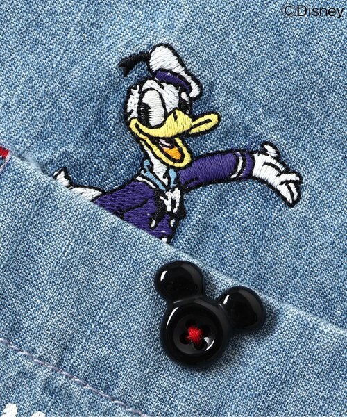 Disney（ディズニー）の「ディズニーキャラクター/デニムシャツ『ミッキーマウス』（シャツ/ブラウス・キッズ・インディゴブルー・90/100/110/120/130）」の17枚目の写真