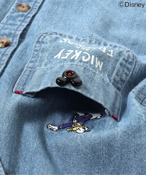 Disney（ディズニー）の「ディズニーキャラクター/デニムシャツ『ミッキーマウス』（シャツ/ブラウス・キッズ・インディゴブルー・90/100/110/120/130）」の18枚目の写真