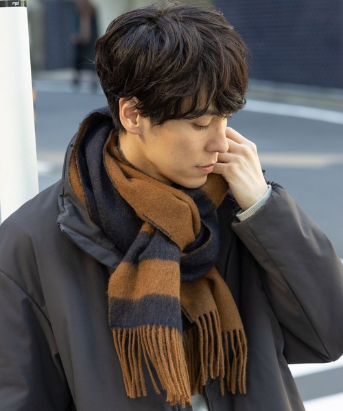 GLOBAL WORK（グローバルワーク）の「ファインタッチリバーシブルマフラー/593191（マフラー・メンズ・グレー/ブルー/ブラック/ブラウン/ネイビー・ONE SIZE）」の19枚目の写真