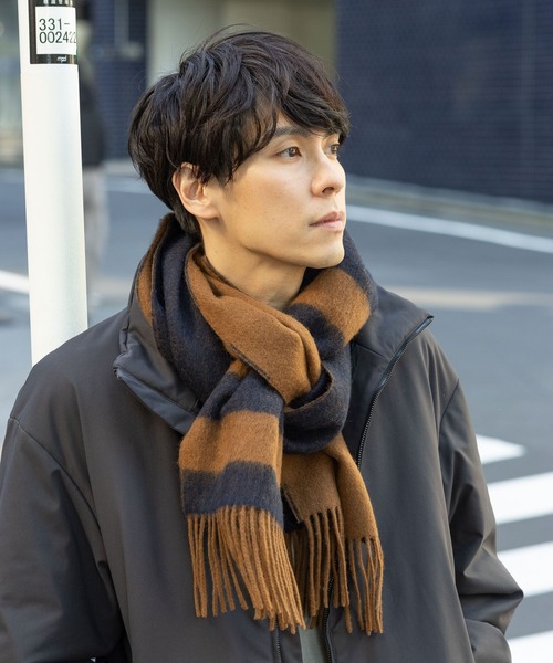 GLOBAL WORK（グローバルワーク）の「ファインタッチリバーシブルマフラー/593191（マフラー・メンズ・グレー/ブルー/ブラック/ブラウン/ネイビー・ONE SIZE）」の20枚目の写真