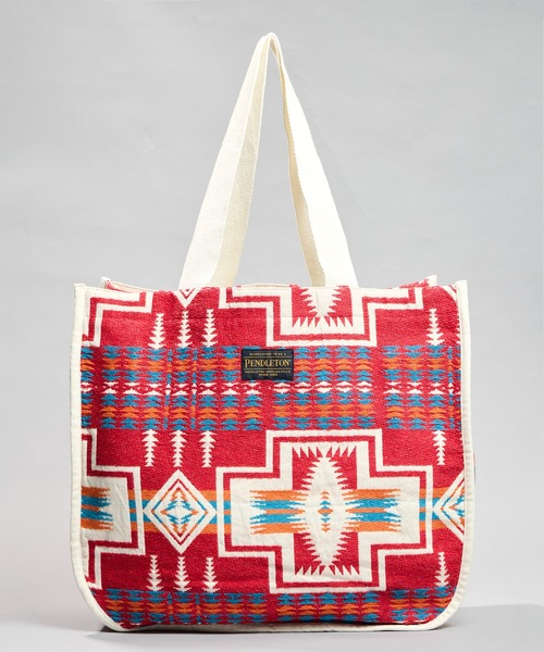 PENDLETON（ペンドルトン）の「【 PENDLETON / ペンドルトン 】ジャガードトートバッグ（トートバッグ・レディース・チャコール/レッド・FREE）」の2枚目の写真