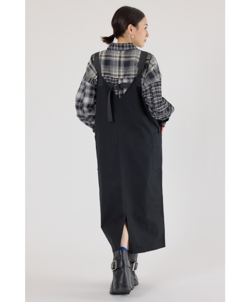 RODEO CROWNS WIDE BOWL（ロデオクラウンズワイドボウル）の「フロントジップジャンパースカート（ジャンパースカート・レディース・ブラック/ブルー/カーキ・FREE）」の6枚目の写真