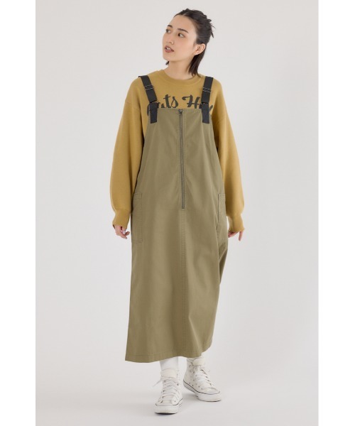 RODEO CROWNS WIDE BOWL（ロデオクラウンズワイドボウル）の「フロントジップジャンパースカート（ジャンパースカート・レディース・ブラック/ブルー/カーキ・FREE）」の8枚目の写真