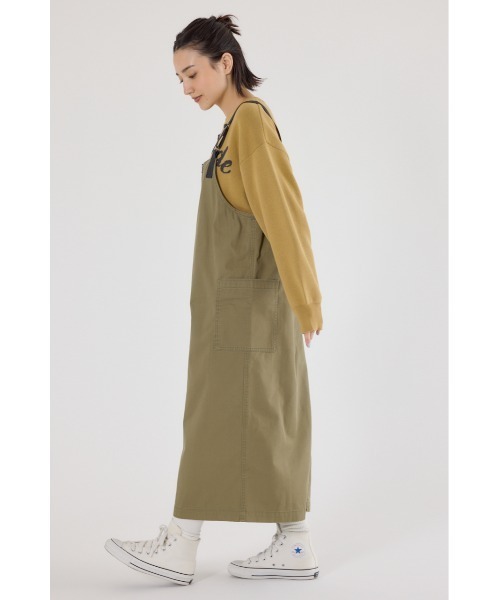 RODEO CROWNS WIDE BOWL（ロデオクラウンズワイドボウル）の「フロントジップジャンパースカート（ジャンパースカート・レディース・ブラック/ブルー/カーキ・FREE）」の9枚目の写真