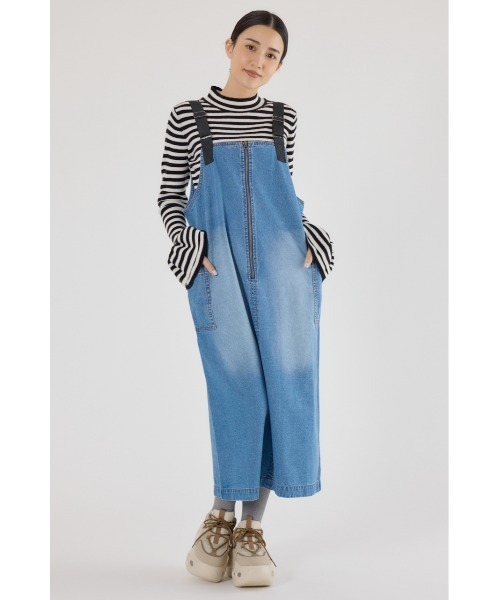 RODEO CROWNS WIDE BOWL（ロデオクラウンズワイドボウル）の「フロントジップジャンパースカート（ジャンパースカート・レディース・ブラック/ブルー/カーキ・FREE）」の13枚目の写真