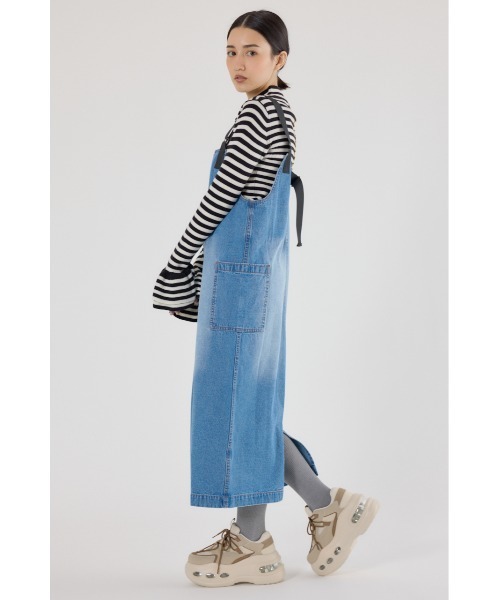 RODEO CROWNS WIDE BOWL（ロデオクラウンズワイドボウル）の「フロントジップジャンパースカート（ジャンパースカート・レディース・ブラック/ブルー/カーキ・FREE）」の14枚目の写真