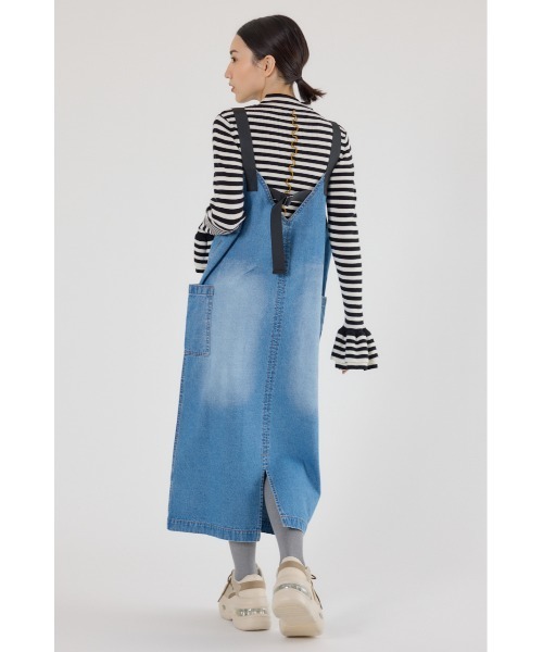 RODEO CROWNS WIDE BOWL（ロデオクラウンズワイドボウル）の「フロントジップジャンパースカート（ジャンパースカート・レディース・ブラック/ブルー/カーキ・FREE）」の15枚目の写真