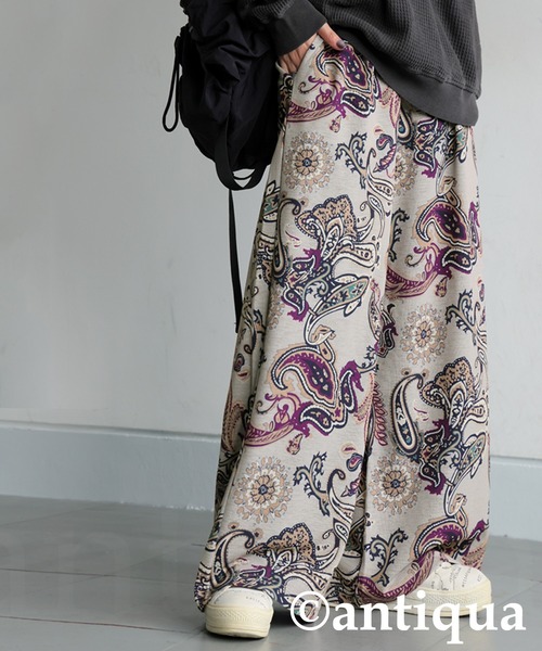 antiqua(アンティカ)の「ペイズリー柄 パンツ(その他パンツ・レディース・グレー系その他/ブラック・ONESIZE)」の10枚目の写真