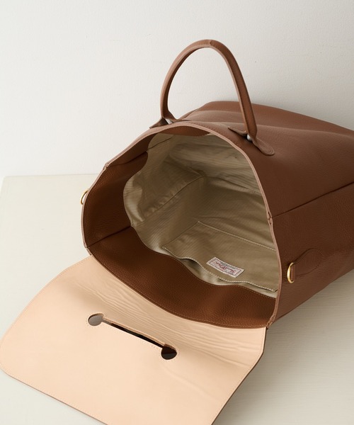 YOUNG&OLSEN】EMBOSSED LEATHER DELUXE TOTE M/トートバッグ（トート