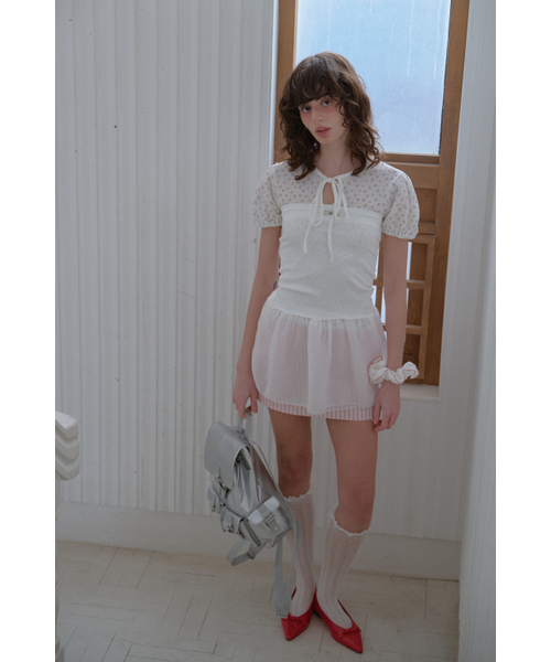LETERIE(レテリー)の「SILKY SLEEVELESS DRESS_WHITE(ワンピース・レディース・ホワイト・FREE)」の2枚目の写真