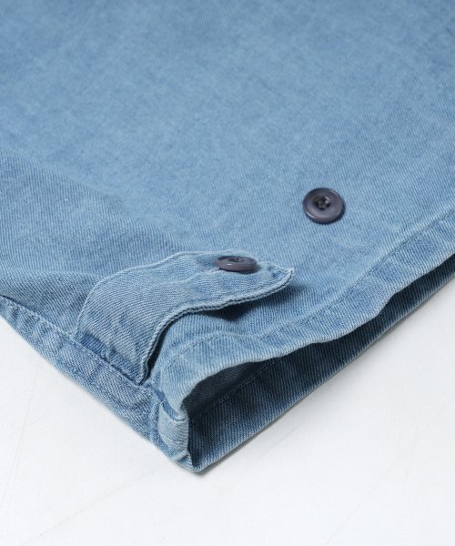 FRIZMWORKS(フリズムワークス)の「TENCEL DENIM TRUCKER HALF SHIRT _ LIGHT BLUE(シャツ/ブラウス・レディース・その他・MEDIUM/LARGE)」の7枚目の写真