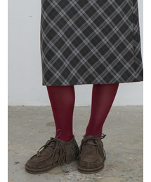 Kijun（キジュン）の「Fringe Moc Shoes Dark Brown（モカシン/デッキシューズ）」