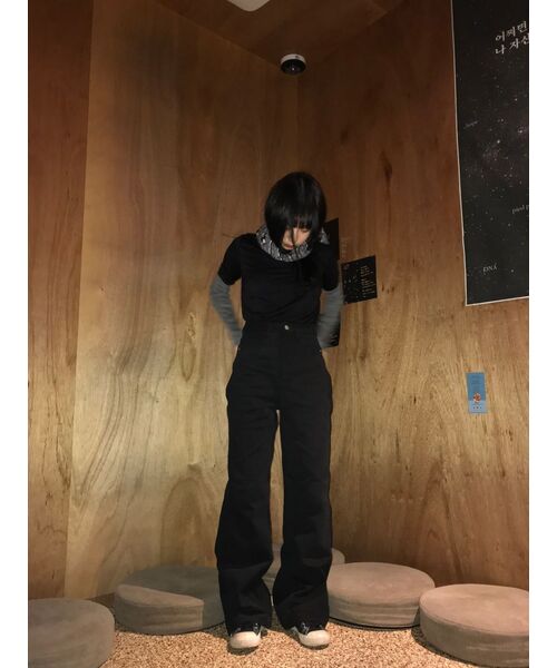 MUSINSA STANDARD WOMAN（ムシンサスタンダードウーマン）の「レディースワイドチノパンツ[ブラック]（その他パンツ・レディース・その他・30/24/25/26/27/28/29）」の6枚目の写真